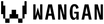 Black 'Wangan' logo on a white background
