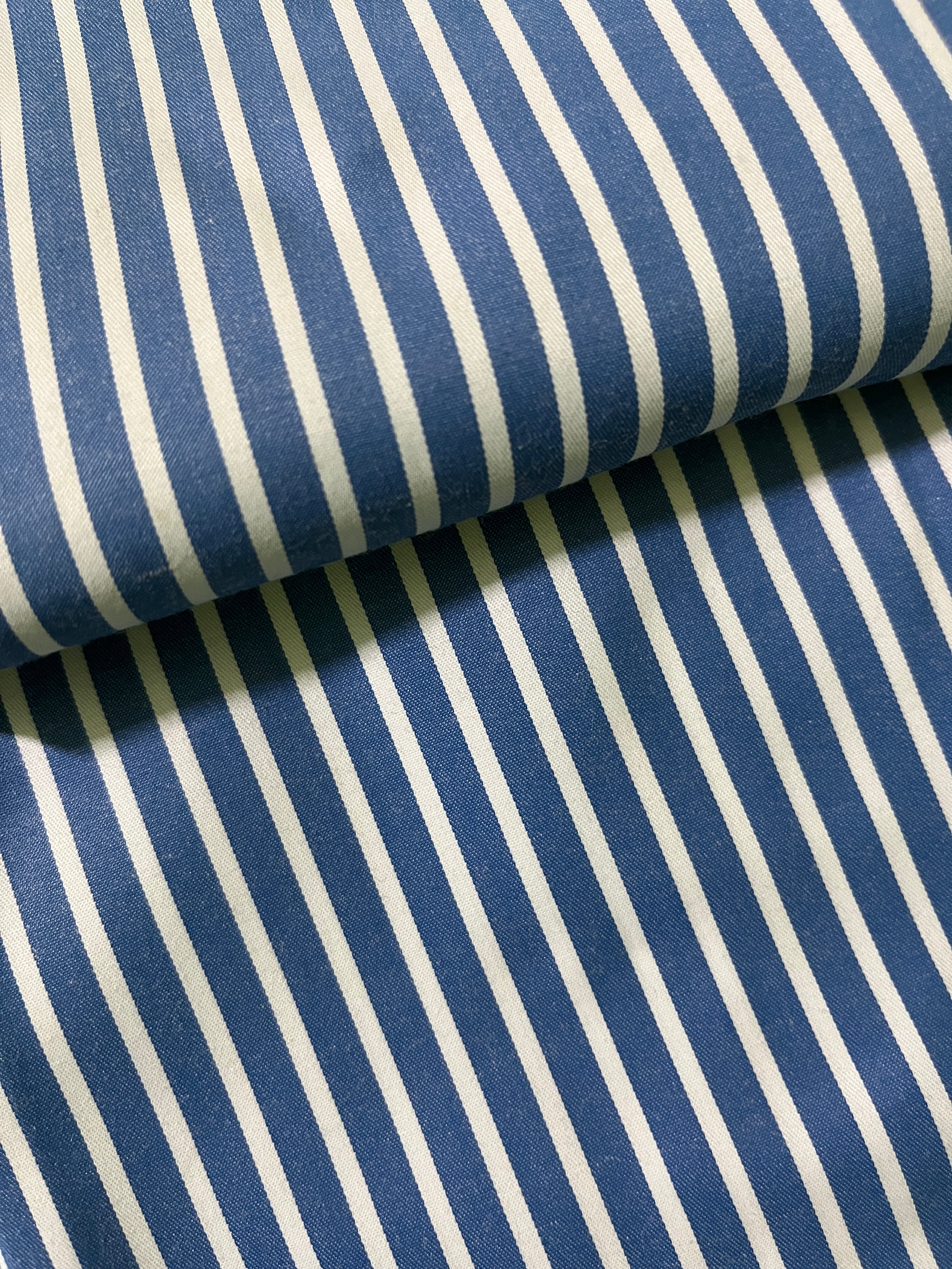 Band Collar Striped Shirt
