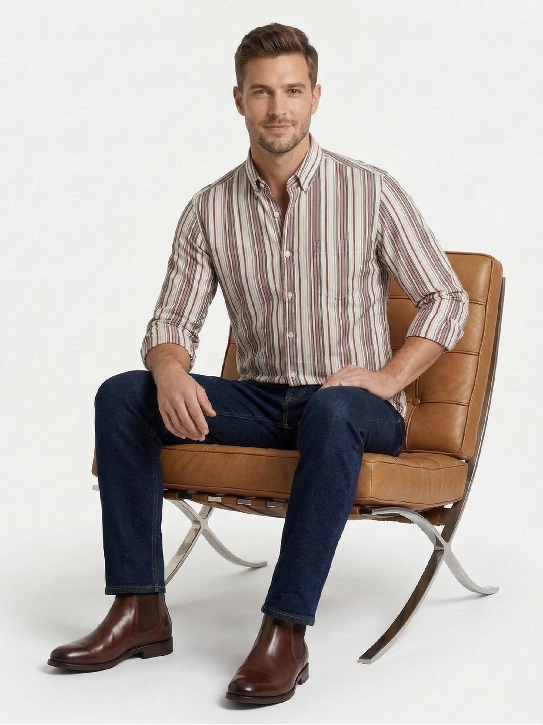 Multi-Stripe Casual Shirt