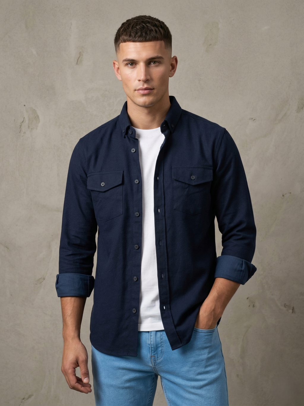 Double Pocket Denim Shirt