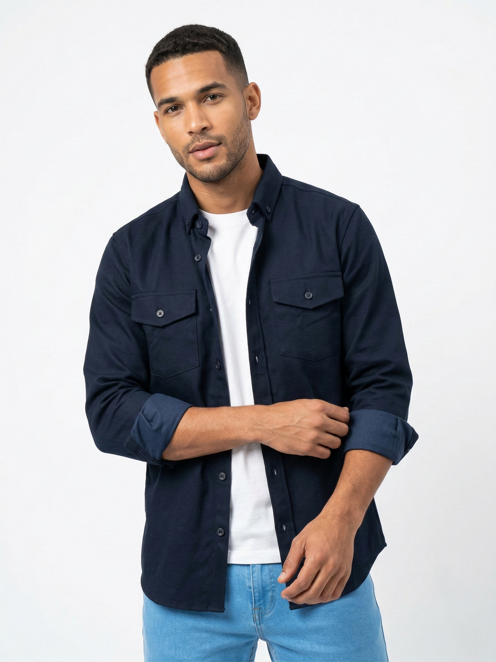 Double Pocket Denim Shirt