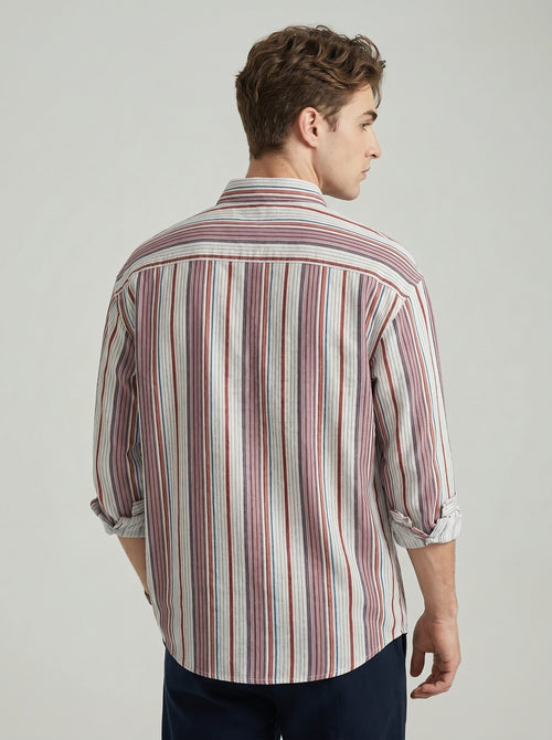 Multi-Stripe Casual Shirt