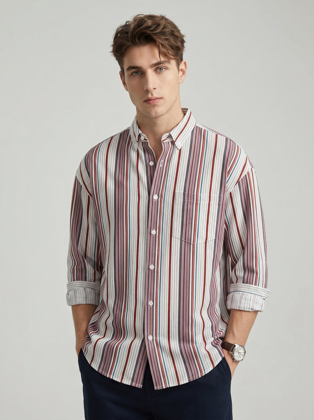 Multi-Stripe Casual Shirt