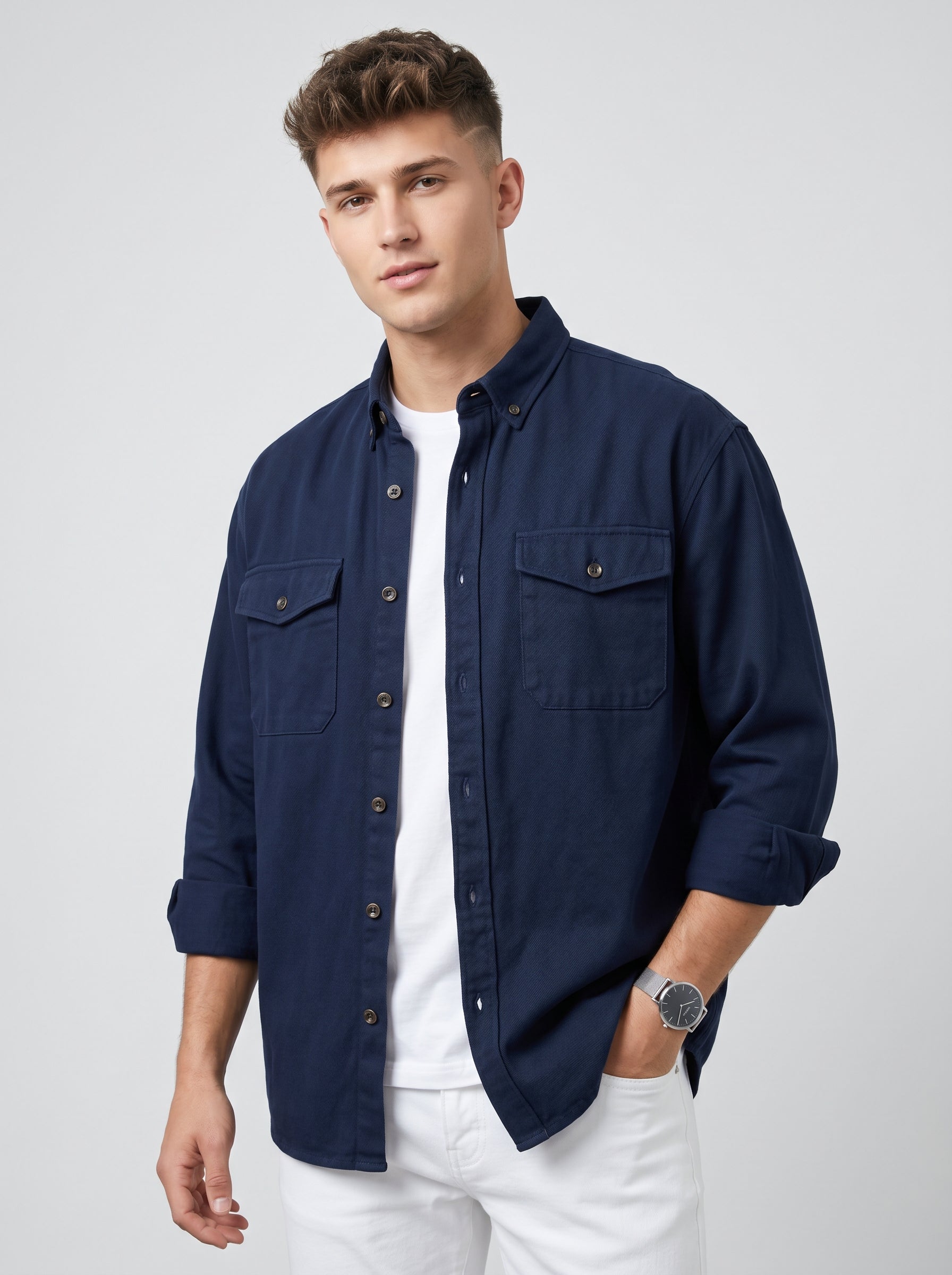 Double Pocket Denim Shirt