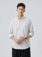 White Grid Check Shirt