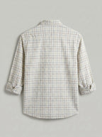 White Grid Check Shirt
