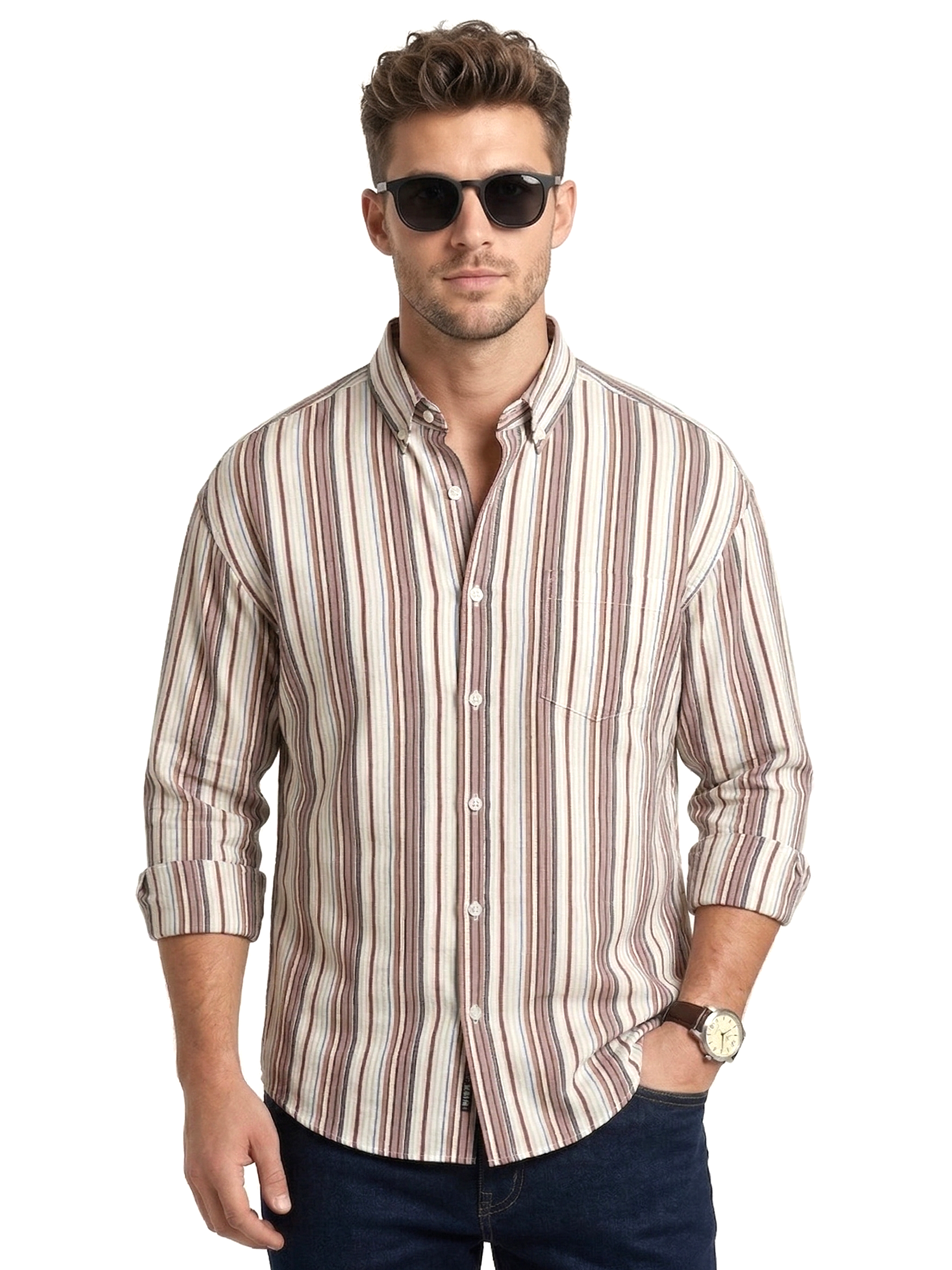 Multi-Stripe Casual Shirt