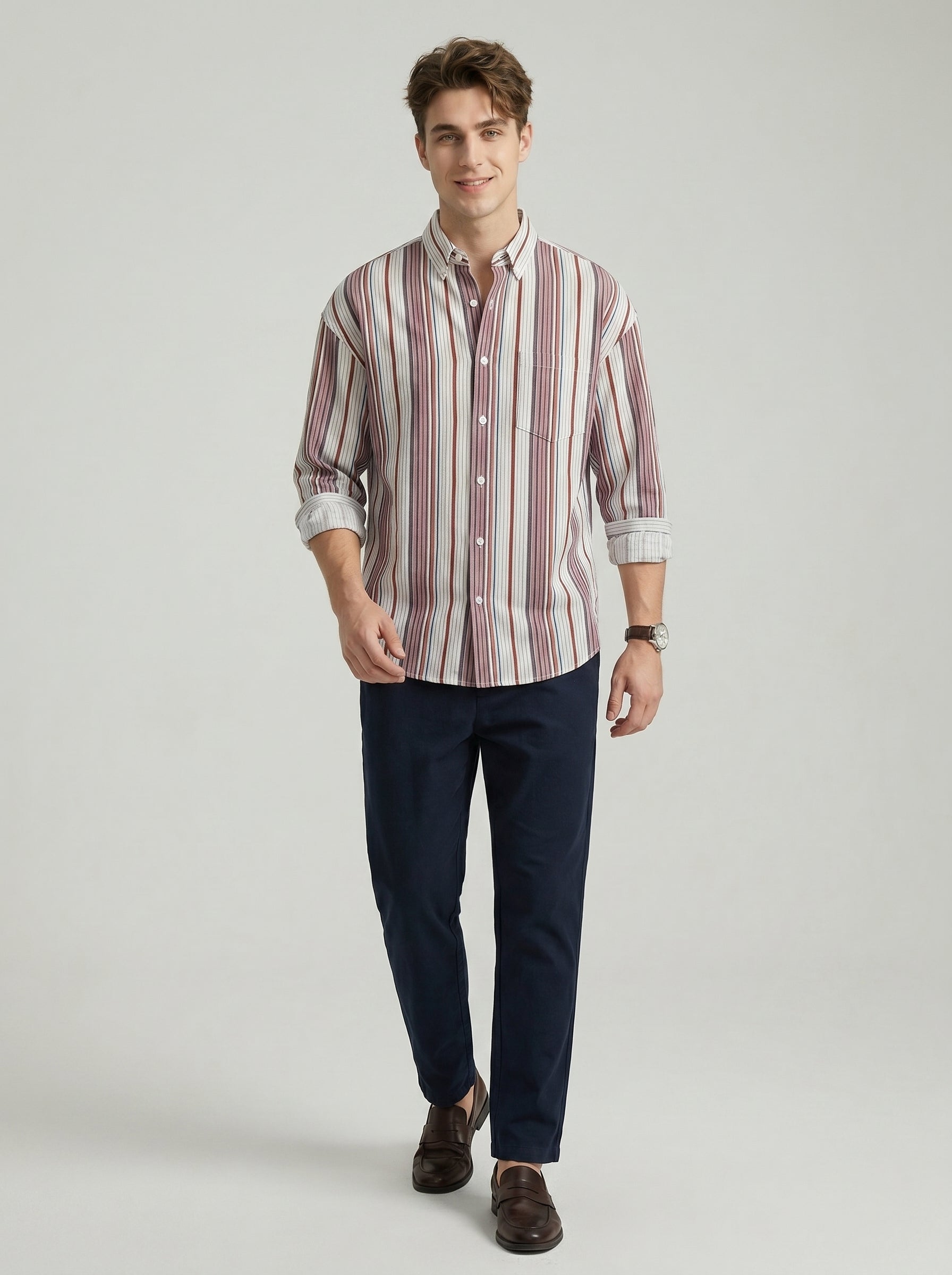Multi-Stripe Casual Shirt