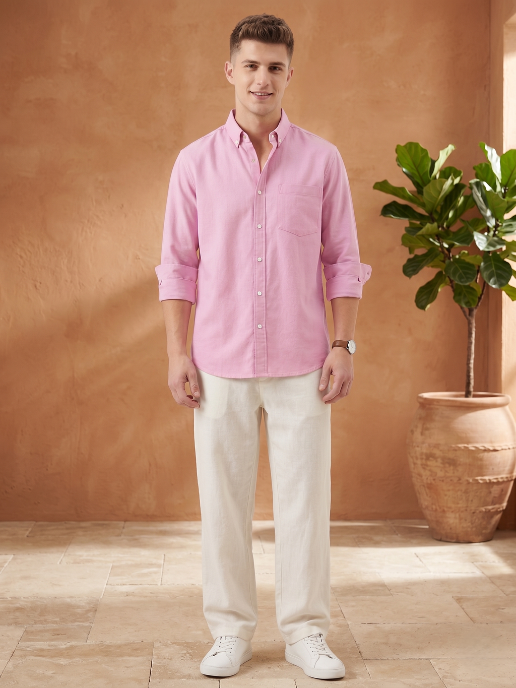 Regular Fit Solid Shirt