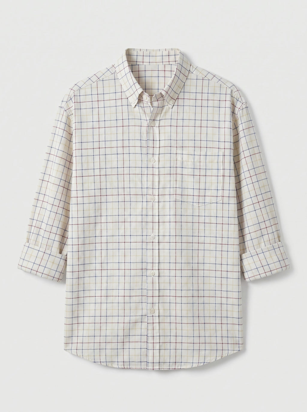 White Grid Check Shirt