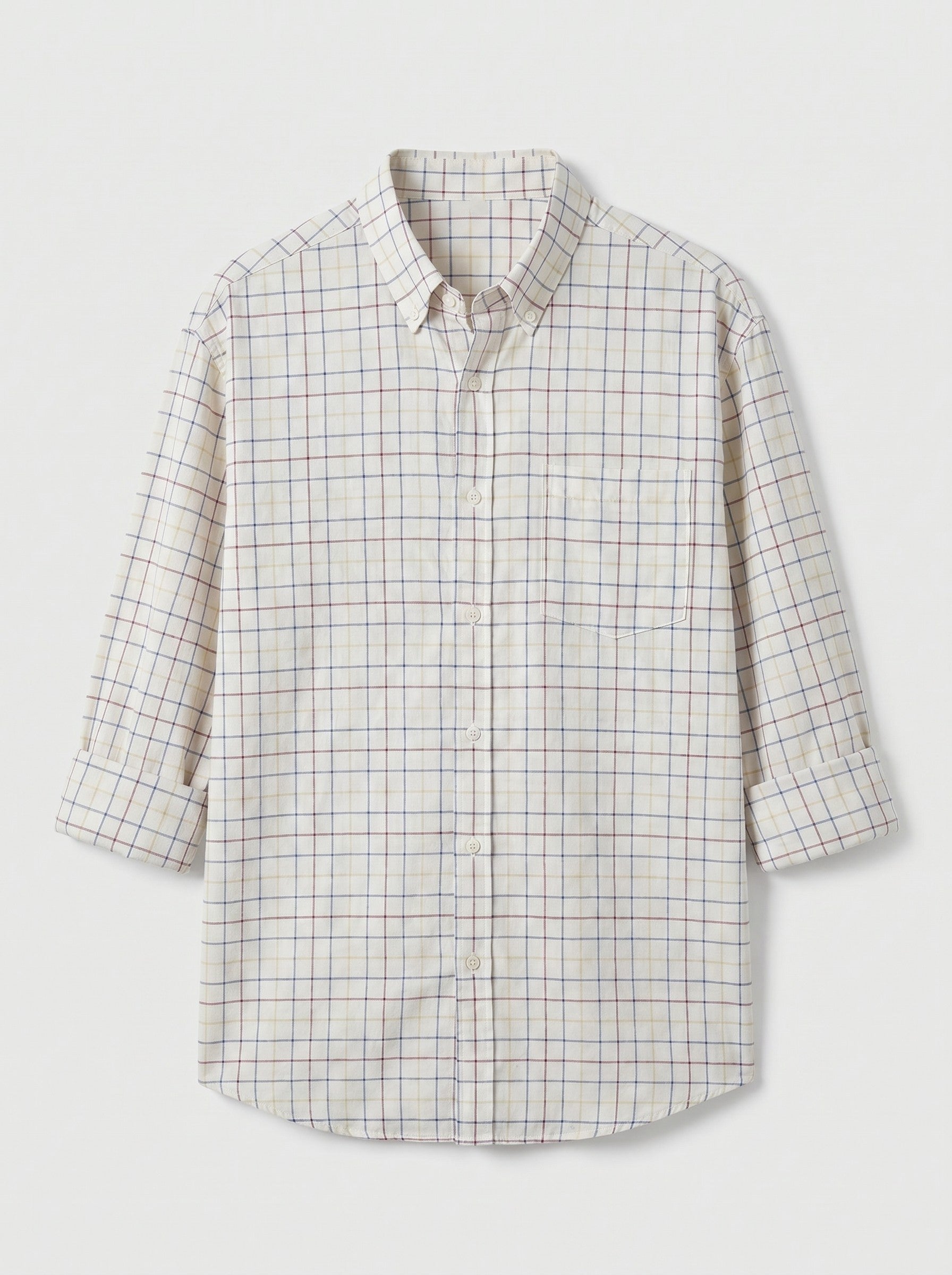 White Grid Check Shirt