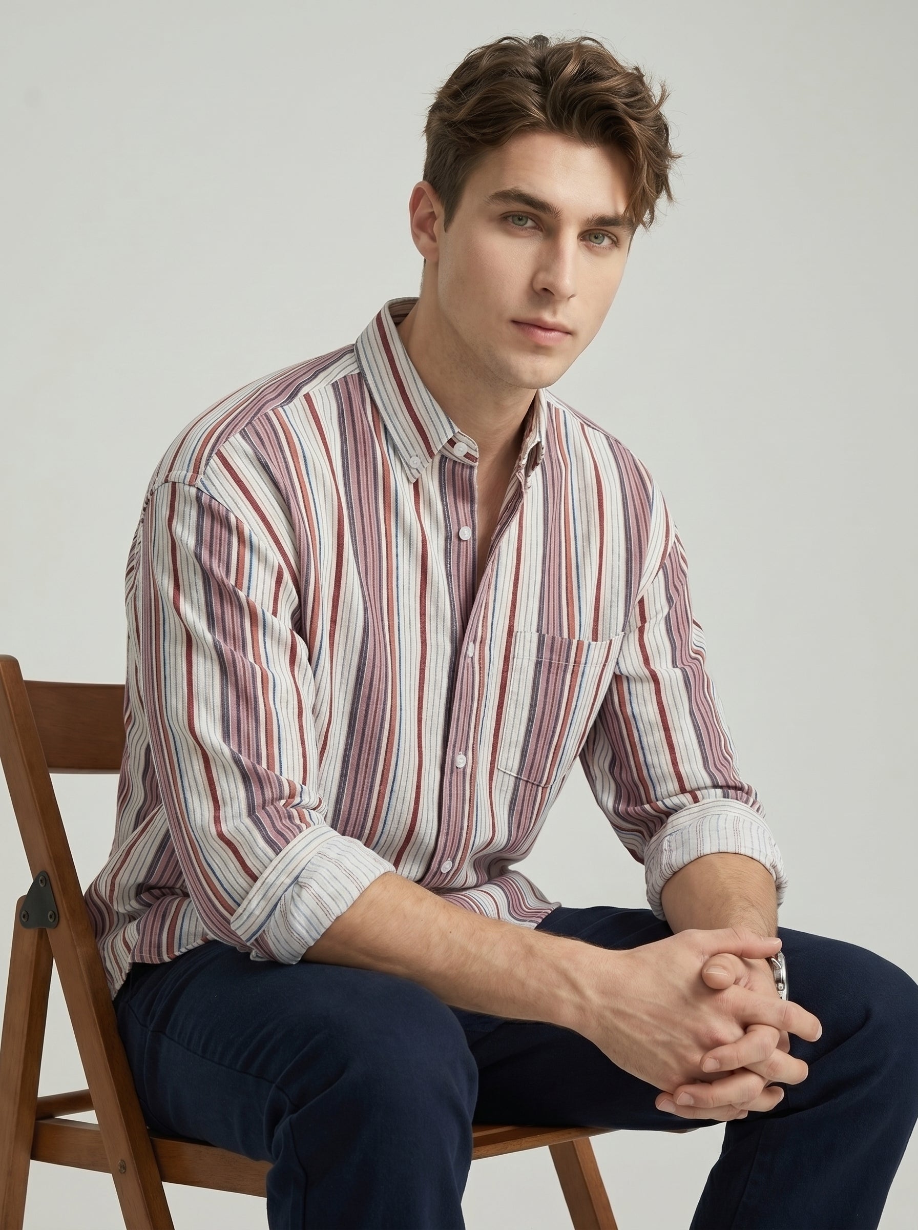 Multi-Stripe Casual Shirt