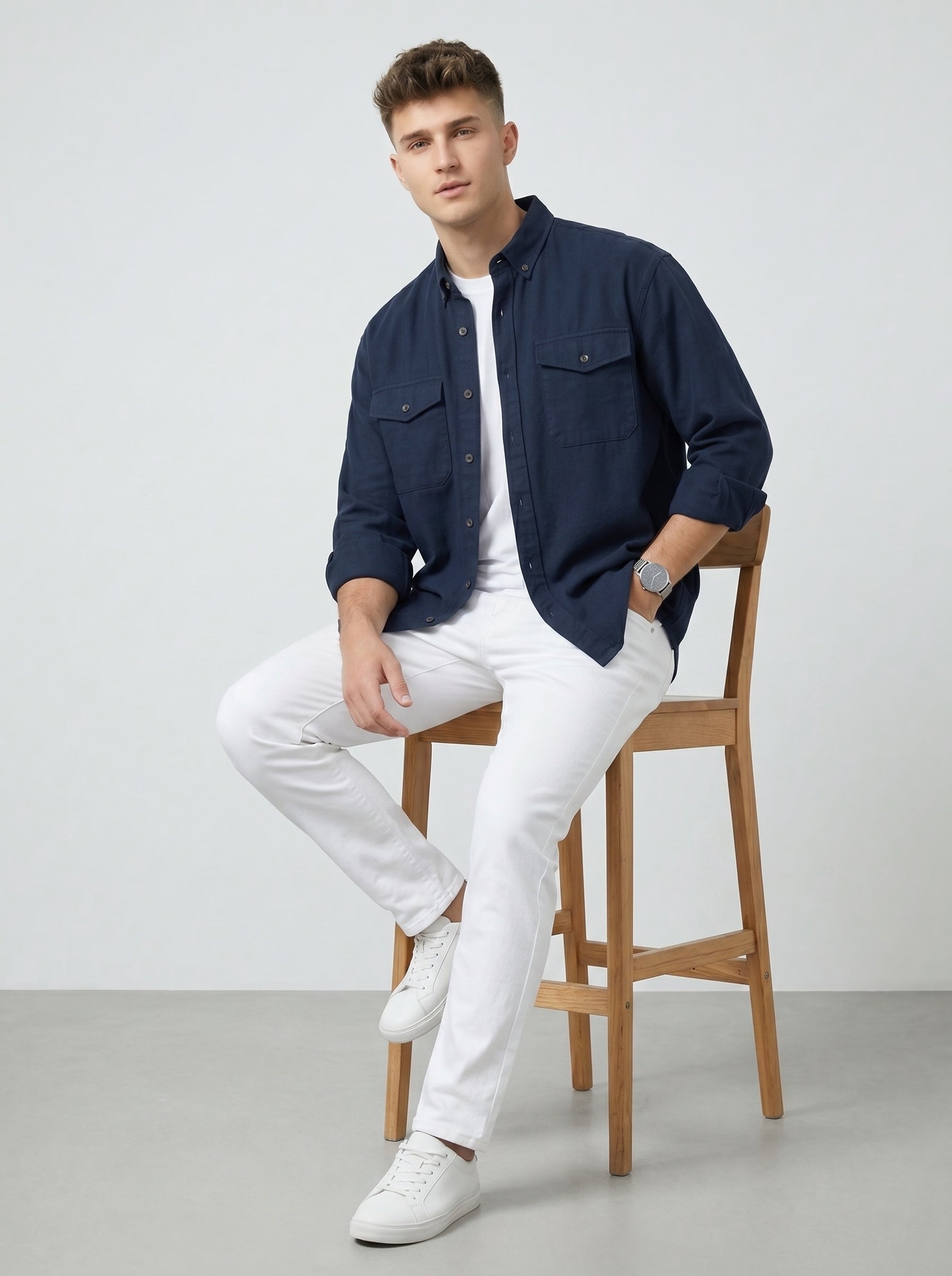 Double Pocket Denim Shirt