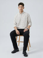 White Grid Check Shirt